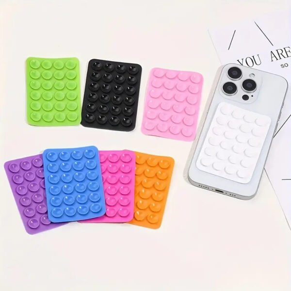 Silicone Phone Suction Cup with Adhesive Pads
