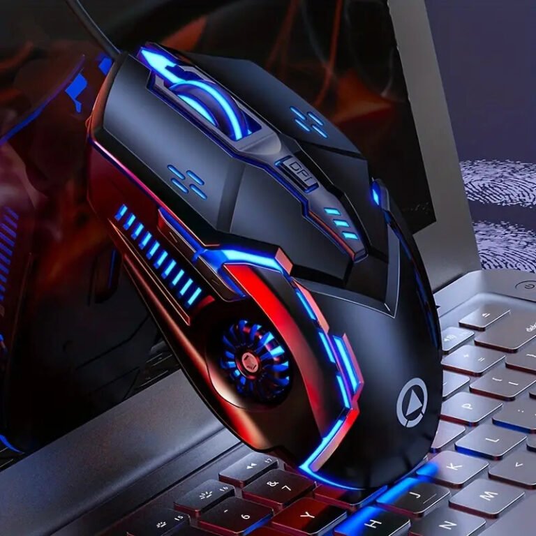 Silver Carved Mechanical Gaming Mouse
