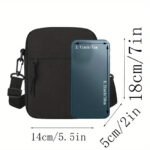 Unisex Black Nylon Camera Bag