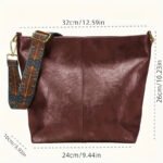 Vintage Inspired Large Capacity Crossbody Bag