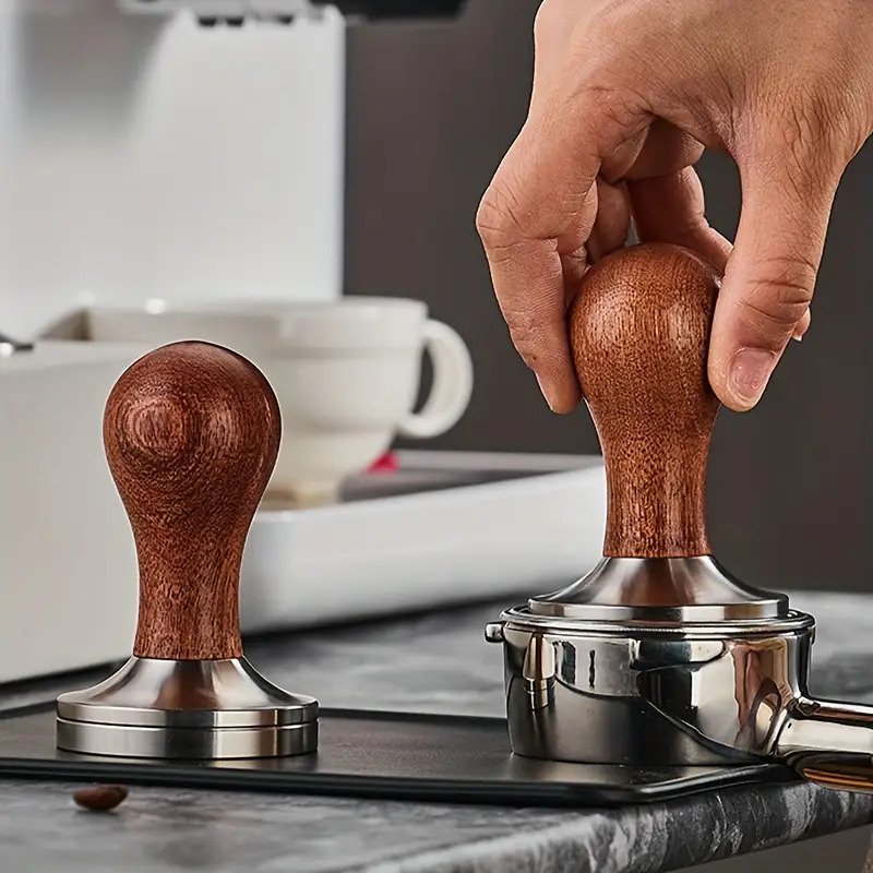 Walnut Wooden Handle Coffee Machine 3