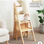 Wood Stair Ladder Stool