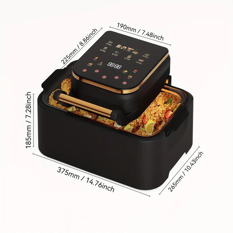 electric digital oven with preset cooking rotisserie