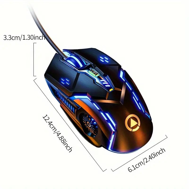 Silver Carved Mechanical Gaming Mouse