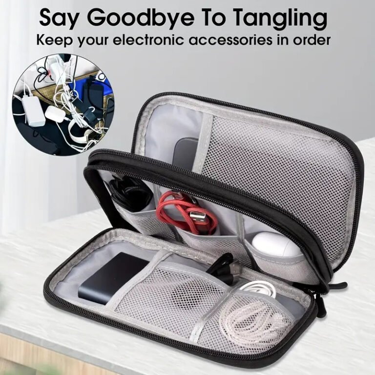 1pc Portable Tech Organizer Pouch