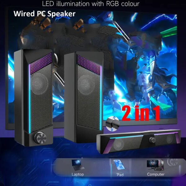 2 in 1 Computer Speaker