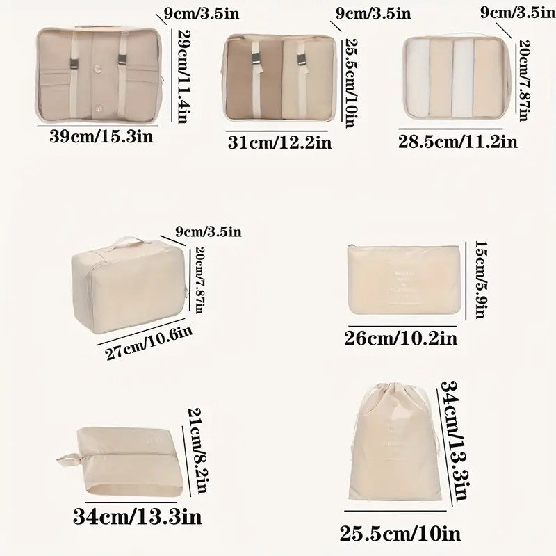 7pcs Travel Organizer Set