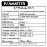 A520 Chipset AM4 Socket Motherboard