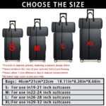Black Striped Pattern Printed Luggage Set