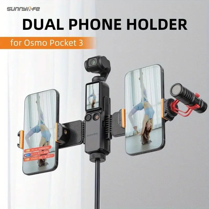 Dual Phone Mount Live Streaming Video Stand