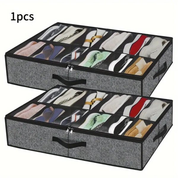 Gray Non Woven Shoe Storage Box