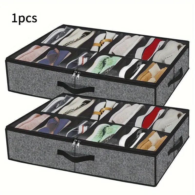 Gray Non Woven Shoe Storage Box