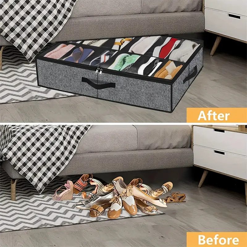 Gray Non Woven Shoe Storage Box