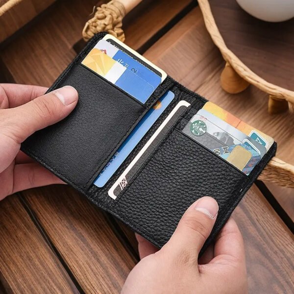 Slim Faux Leather ID and Card Holder