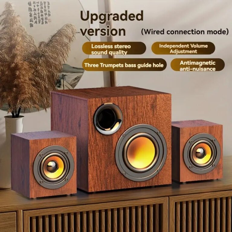 Solid Wood Computer Speaker System