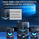 Stereo Desktop Speaker with LED Ambient Lighting