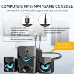 Stereo Desktop Speaker with LED Ambient Lighting