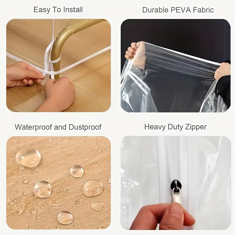 Transparency Clothes Hanger Dust Cover