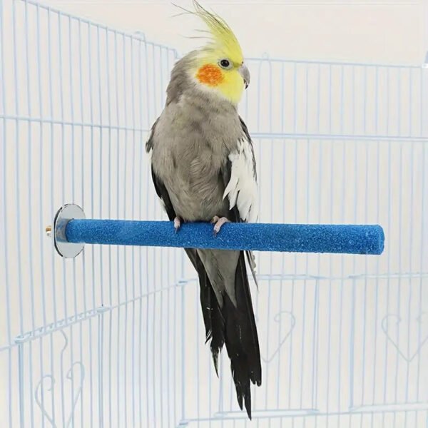 Wooden Bird Perch Station Rod